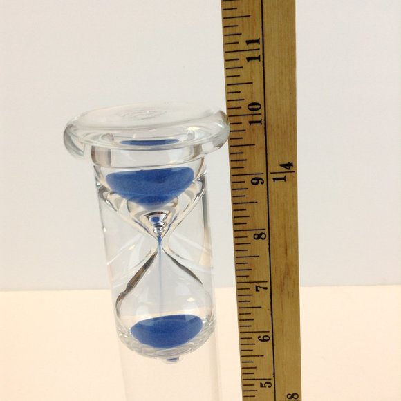 Newton Gravity Five Minute Hourglass Blue Sand Filled Liquid Filled Glass Timer - Picture 13 of 14